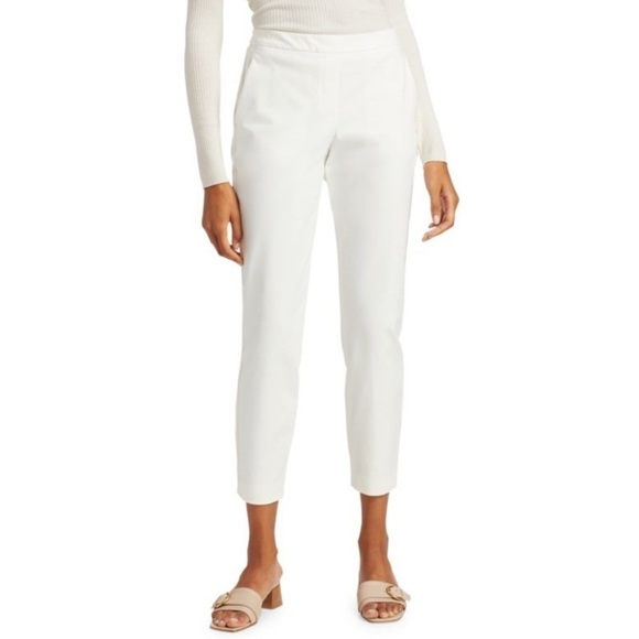 Theory Thanel Approach Cropped Pants in White Size 6 - Picture 1 of 13